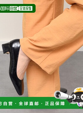 日本直邮FABIO RUSCONI 方头喇叭跟女鞋 FA933BW021467 黑色单鞋