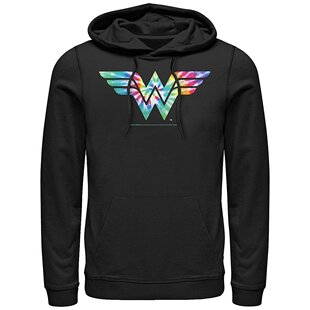 神奇女侠扎染法兰绒连帽卫衣 男士 美国直邮Fifth Sun