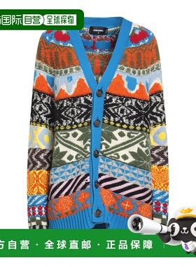 1h可退 香港直邮Dsquared2 二次方 女士 针织开衫 blue蓝色 舒适