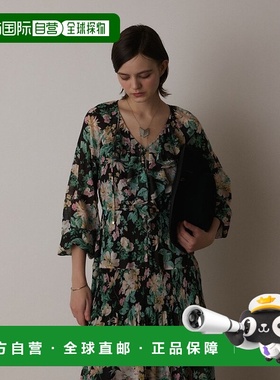 日本直邮GRACE CONTINENTAL 花卉印花卡夫坦连衣裙 [GR9467EW0167