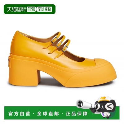 自营欧洲直邮MARNI/玛尼 Pablo 三扣皮革玛丽珍鞋牛皮厚底