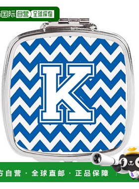 自营 Carolines Treasures CJ1045-KSCM 字母 K 雪佛龙蓝白正品