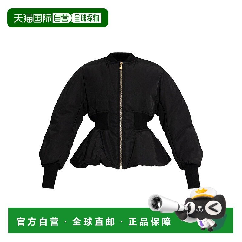 1h可退 香港直邮alaia 女士 拉鍊飛行員夾克 AA9V1182W120C