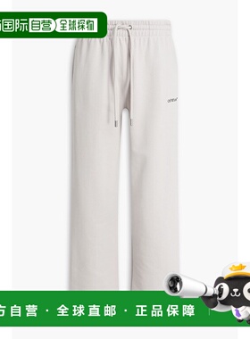 香港直邮off-white 男士 Pixel French 印花棉质厚绒布运动裤 44M