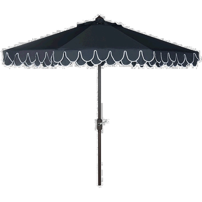 自营safaviehElegant Valance 9Ft Auto Tilt Umbrella - 海军蓝/