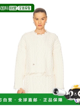 1h可退 香港直邮Simkhai 女士 Feliz 短款毛衣 5252193K beige米