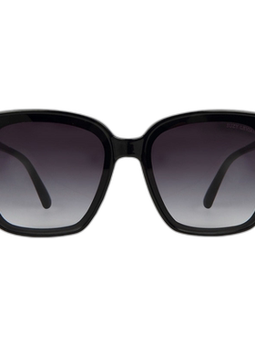 1h可退 美国直邮SuzyLevian女士黑色大方形镜片银色装饰太阳镜黑