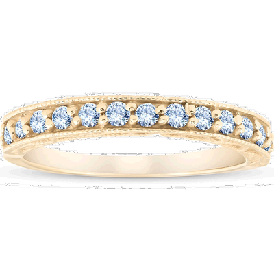 自营 pompeii3POMPEII 1/3 克拉钻石结婚戒指复古古董口音女士戒