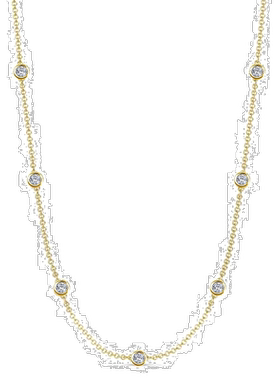 自营liv oliver18k 金包边多方晶锆石项链 - 金 美国奥莱直发