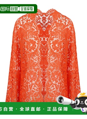 香港直邮VALENTINO 女士大衣 XB3CG2S01ECO21 SS2022 红色 蕾丝衬