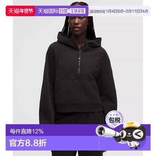 加拿大直邮lululemon露露乐蒙 Scuba宽松短款半拉链连帽加绒外套