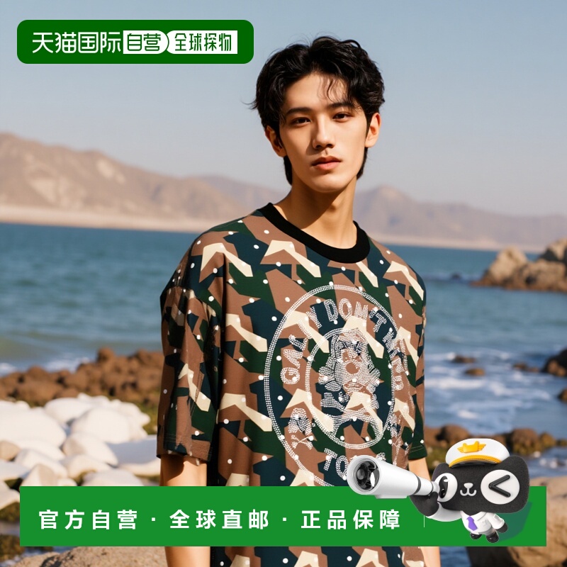 1h可退 日本直邮GALFY 男士女士同款复古涂鸦印花T恤 152086