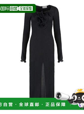 1h可退 香港直邮magda butrym 女士 绉纱连衣裙 131523BLACK