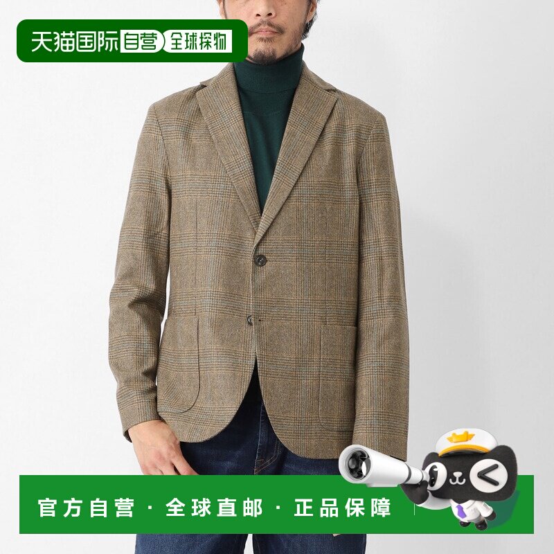 日本直邮CIRCOLO 1901 男士双扣单排扣休闲西装外套 棕色 WOOL CH