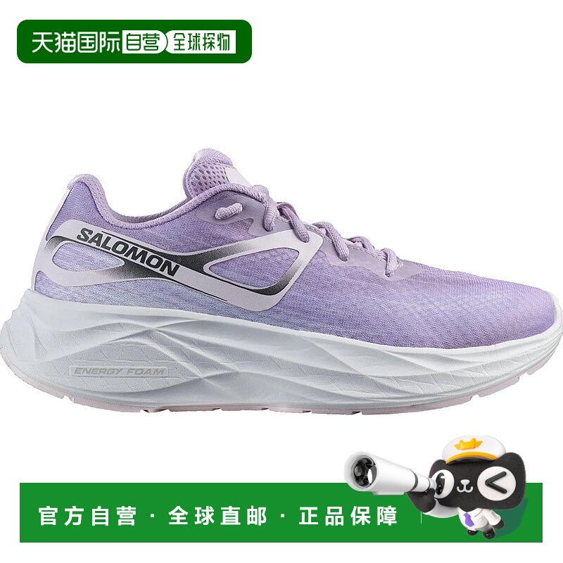 自营 salomon女式Aero Glide-B跑步鞋兰花花/摇篮粉/白色-兰花花/