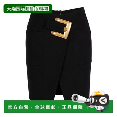 1h可退 香港直邮Balmain 开衩半身裙 GF1LBB22WC09包臀裙