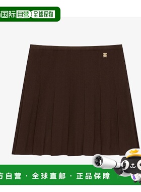 香港直邮GIVENCHY 女士半身裙 BW40XR4ZPL224 SS2025 黑色百褶裙