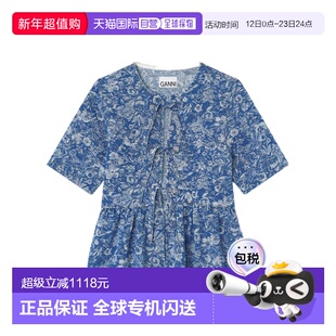 欧洲直邮ganni 女士 上装T恤短袖