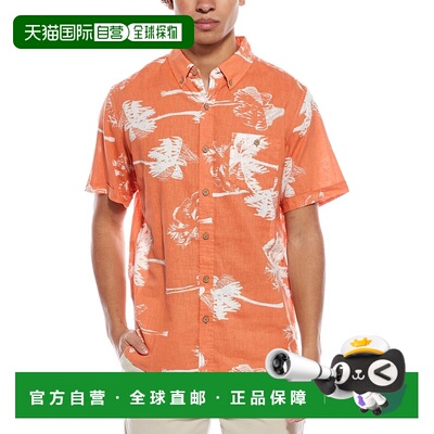 自营WEATHERPROOF VINTAGE Linen-Blend Shirt - citrus 美国奥莱