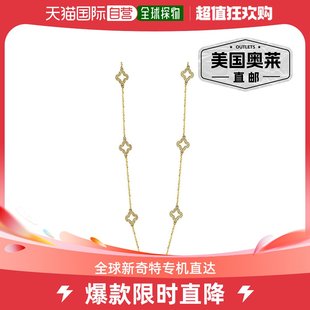 Levian 项链 .63cttw 钻石四叶草按码 黄金 黄色 Suzy 美 14K