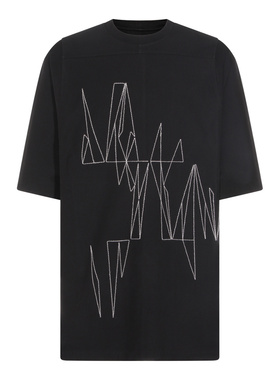 1h可退 香港直邮Moncler 盟可睐 男士 JUMBO 黑色棉质T恤 MU01F8C