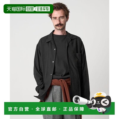 1h可退 日本直邮Steven Alan  法兰绒微格纹开领衬衫 BOX