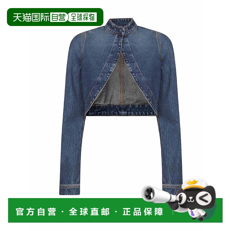 香港直邮alaia 女士 牛仔短版夾克 AA9V1174D007B