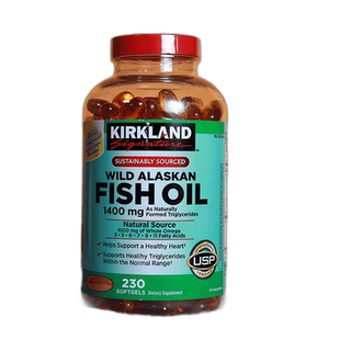 美国直邮Kirkland阿拉斯加野生鱼油软胶囊呵护健康1400mg230粒