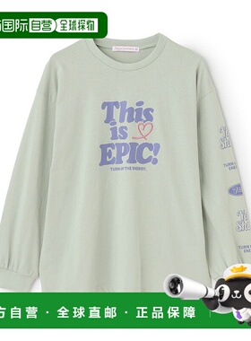 日本直邮Lovetoxic 7days 徽标袖印花宽松长款 T 恤