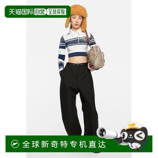 氨纶T恤条纹上衣 欧洲直邮Acne Studios FW25女士白色 海军蓝棉