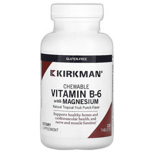 香港直邮Kirkman Labs,含镁维生素 B-6 咀嚼片，天然热带水果宾治