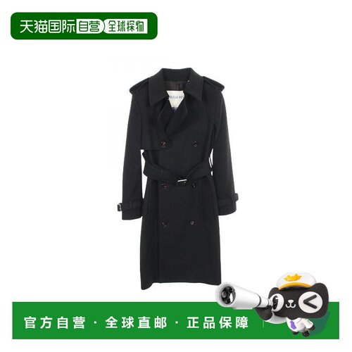 日本直邮中古Burberry博柏利男S级99新trench coat风衣尼龙外套黑