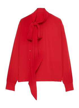 PRADA 女士外套 P420I167CSOOOF0011 SS2025 红色 长袖衬衫