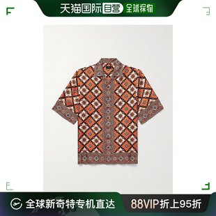 Collar Camp 男士 艾特罗 印花斜纹丝绸衬衫 Etro 香港直邮潮奢