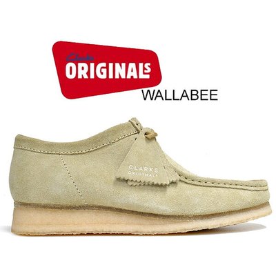 CLARKS WALLABEE 枫木 26155515 莫卡辛鞋休闲枫木绉纱鞋底