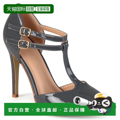 自营 Journee Collection女式Tru尖头高跟鞋-灰色 美国奥莱直发