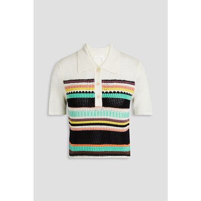 潮奢 Chloe 蔻依 女士 钩花羊毛Polo毛衣 CHC23UMP12520