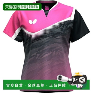 日本直邮蝴蝶劳瑞女款乒乓球比赛衬衫47169-016女款短袖新款