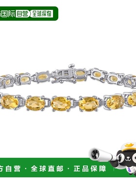 自营mimi & max14 3/4 CT TGW 925 纯银黄水晶手链 - 银白色 美国