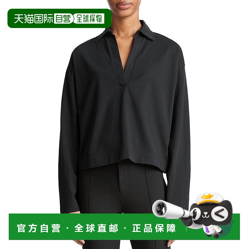 1h可退 【美国直邮】Vince|棉质长袖 V 领上衣女装