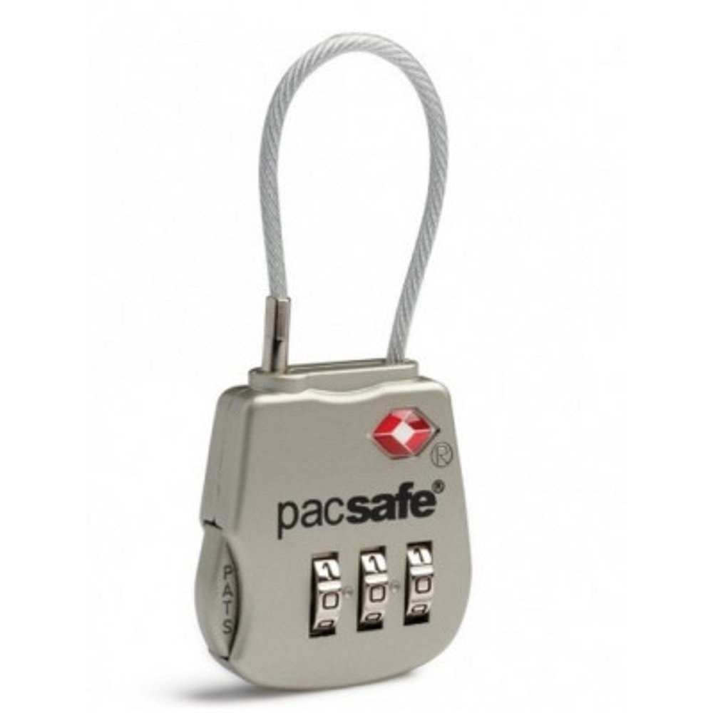 香港直邮Pacsafe防盗密码锁银色金属安全可靠耐用结实轻巧便携