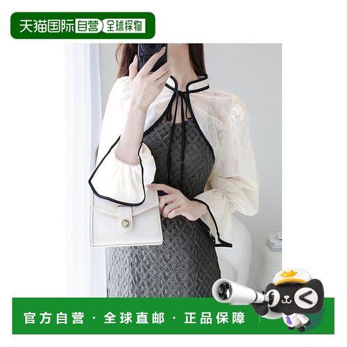 日本直邮日潮 mily bilet透视短外套套装蕾丝吊带连衣裙mi1139083