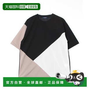 乔其斜拼接设计T恤 1h可退 男士 NUMBER BN4614007 日本直邮BACK