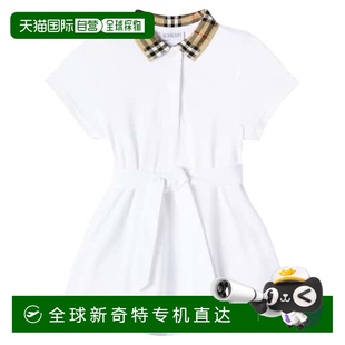 香港直邮Burberry 男童 1h可退 巴宝莉 连衣裙童 格纹棉质Polo衫 式