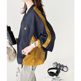 Classical Elf女士复古运动V领透视下摆抽绳套头衫 ce1110082