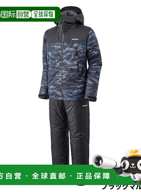 日本直邮Shimano 基本款隔热雨衣 012XL黑色多迷彩RB-057X