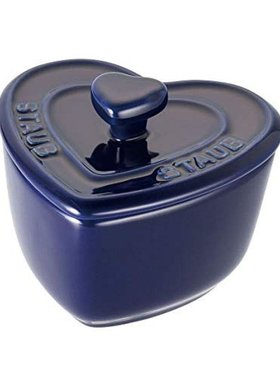 日本直邮Staub珐琅 心形碗2件套 40511-094 蓝色/62-6351-50