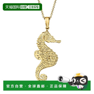 自营Ross-Simons Italian 18kt Gold Over Sterling Seahorse Pen