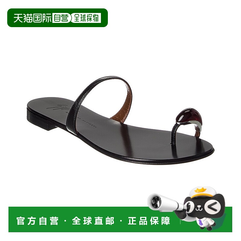 自营Giuseppe Zanotti Ganass Leather Sandal - black 美国奥莱