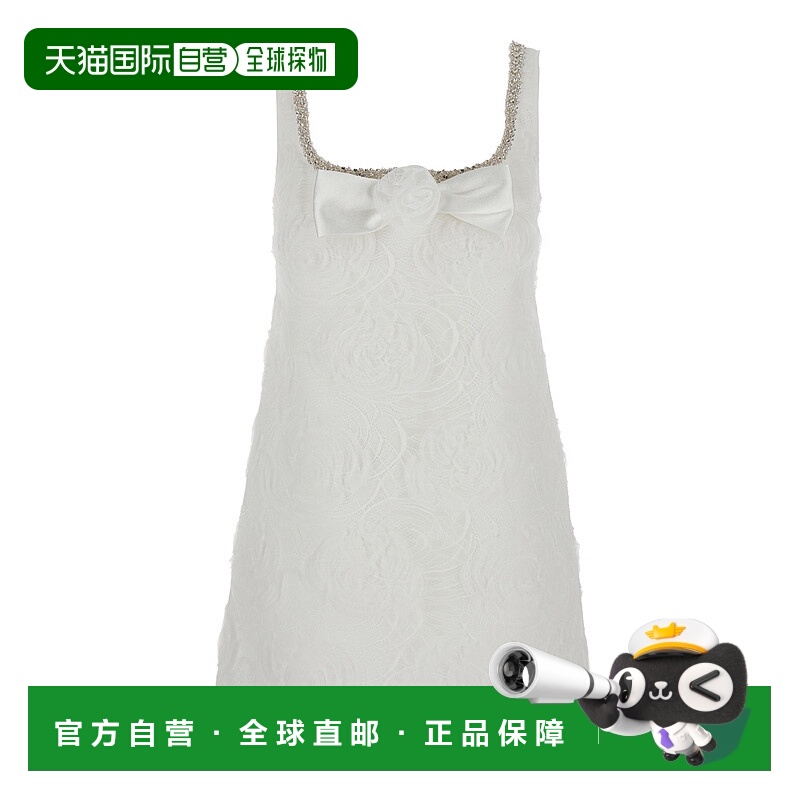 香港直邮Self-Portrait 女士 Front 白色迷你方形领蝴蝶结高科技